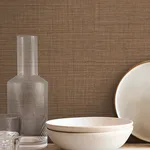 York Wallcoverings Lotus Silk - Terra Cotta Wallpaper | Buy Online York Wallcoverings Lotus Silk wallpaper, color Terra Cotta, SKU SI25877
