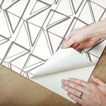 York Wallcoverings Love Triangles - Grey Wallpaper | Buy Online York Wallcoverings Love Triangles wallpaper, color Grey, SKU PSW1252RL