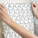 York Wallcoverings Love Triangles - Grey Wallpaper | Buy Online York Wallcoverings Love Triangles wallpaper, color Grey, SKU PSW1252RL