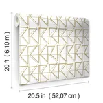 York Wallcoverings Love Triangles - Gold Metallic Wallpaper | Buy Online York Wallcoverings Love Triangles wallpaper, color Gold Metallic, SKU PSW1255RL
