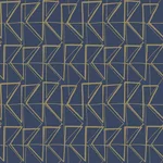 York Wallcoverings Love Triangles - Blue & Gold Metallic Wallpaper | Buy Online York Wallcoverings Love Triangles wallpaper, color Blue & Gold Metallic, SKU PSW1256RL