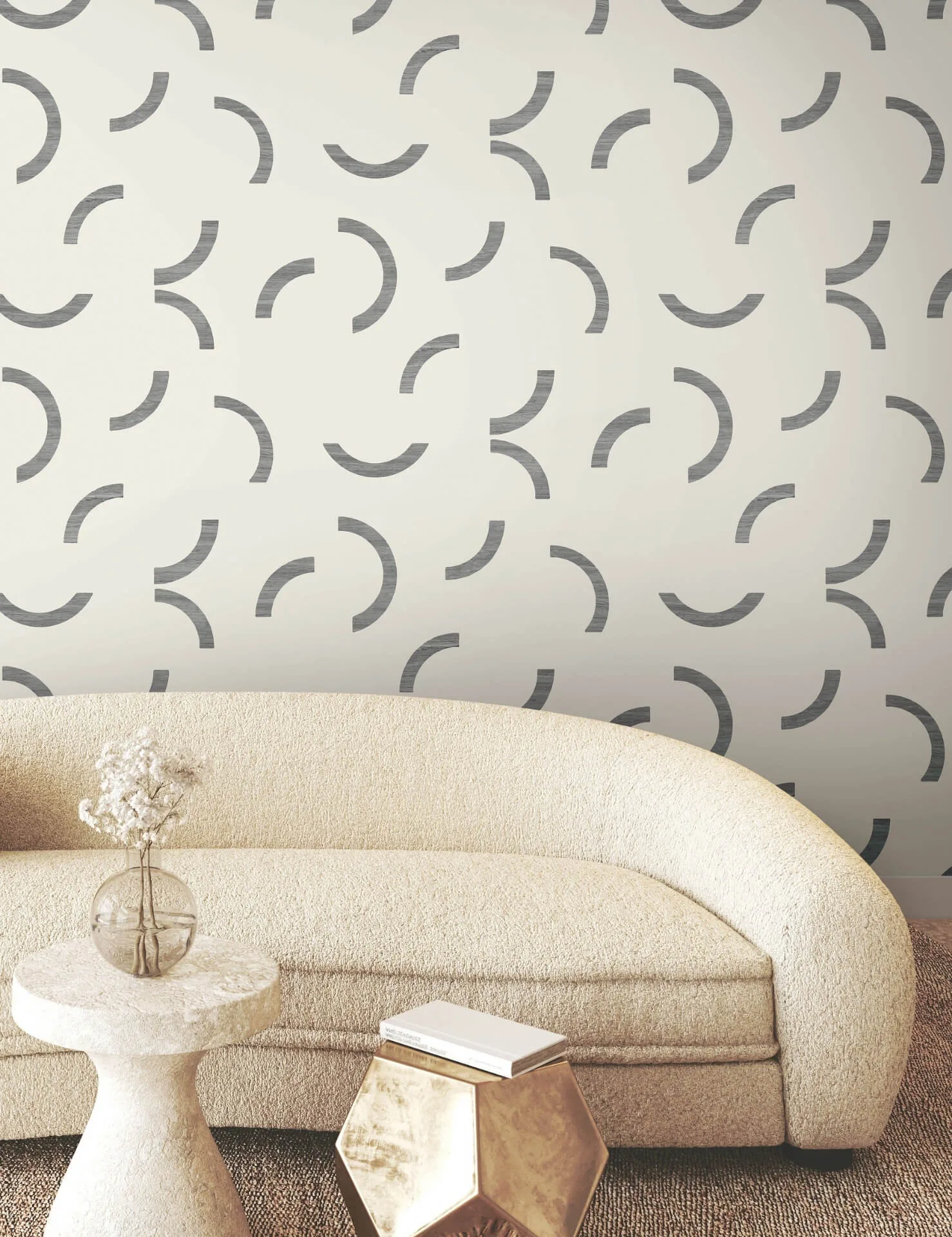 York Wallcoverings Lunula - Black Wallpaper | Buy Online York Wallcoverings Lunula wallpaper, color Black, SKU FM1022