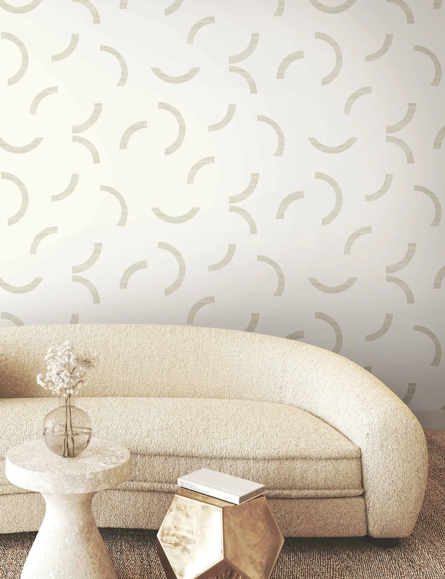York Wallcoverings Lunula - Ivory Wallpaper | Buy Online York Wallcoverings Lunula wallpaper, color Ivory, SKU FM1025