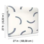 York Wallcoverings Lunula - Navy Wallpaper | Buy Online York Wallcoverings Lunula wallpaper, color Navy, SKU FM1023