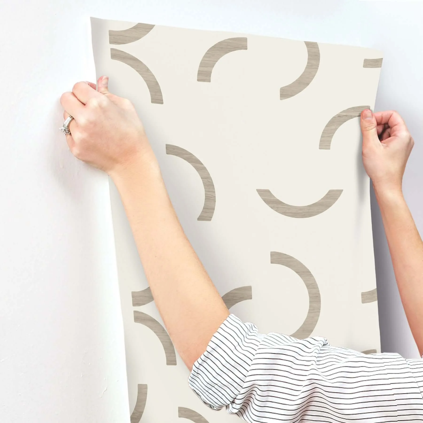 York Wallcoverings Lunula - Taupe Wallpaper | Buy Online York Wallcoverings Lunula wallpaper, color Taupe, SKU FM1026