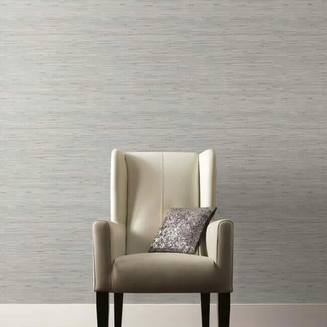 York Wallcoverings Lustrous Grasscloth wallpaper, color Silver, SKU Y6201602