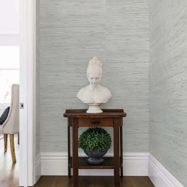 York Wallcoverings Lustrous Grasscloth - Silver Wallpaper | Buy Online York Wallcoverings Lustrous Grasscloth wallpaper, color Silver, SKU Y6201602