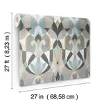 York Wallcoverings Malta wallpaper, color Neutal & Blue, SKU MN1921