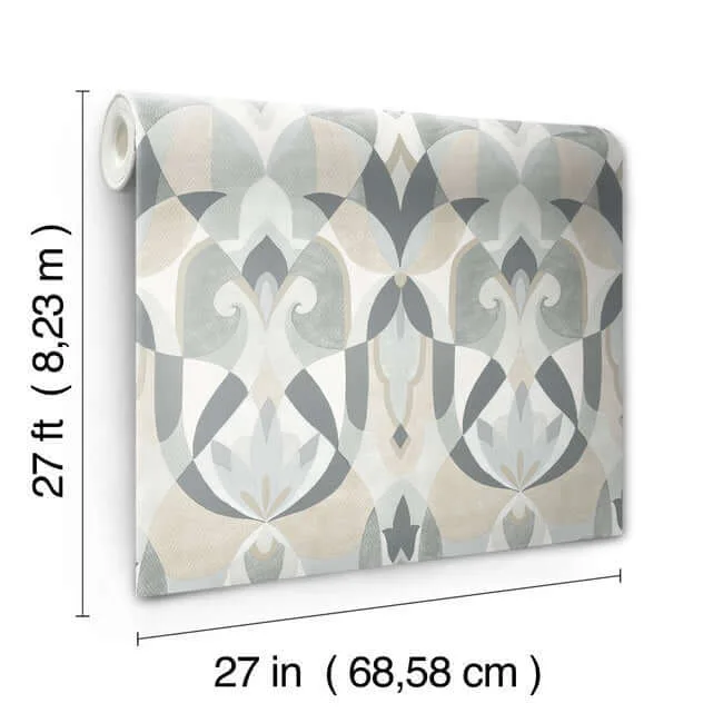 York Wallcoverings Malta wallpaper, color Neutral, SKU MN1924