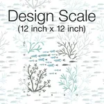 York Wallcoverings Marine Garden wallpaper, color Blue & Brown, SKU CV4406
