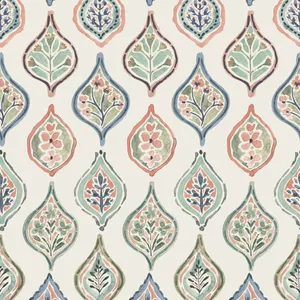 York Wallcoverings Marketplace Motif wallpaper, color Off White & Green, SKU MN1853