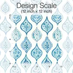 York Wallcoverings Marketplace Motif wallpaper, color White & Blue, SKU MN1850