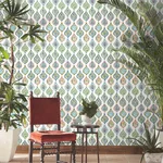 York Wallcoverings Marketplace Motif - White & Multi Wallpaper | Buy Online York Wallcoverings Marketplace Motif wallpaper, color White & Multi, SKU MN1852