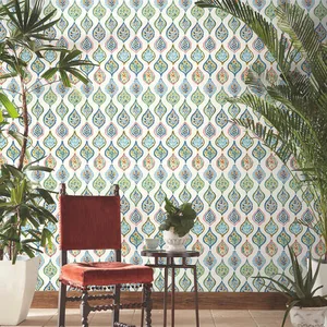 York Wallcoverings Marketplace Motif wallpaper, color White & Multi, SKU MN1852
