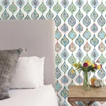 York Wallcoverings Marketplace Motif - White & Multi Wallpaper | Buy Online York Wallcoverings Marketplace Motif wallpaper, color White & Multi, SKU MN1852