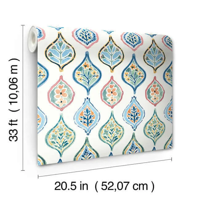 York Wallcoverings Marketplace Motif - White & Multi Wallpaper | Buy Online York Wallcoverings Marketplace Motif wallpaper, color White & Multi, SKU MN1852