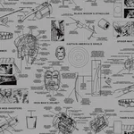York Wallcoverings Marvels Heroes Schematics - Grey & Black Wallpaper | Buy Online York Wallcoverings Marvels Heroes Schematics wallpaper, color Grey & Black, SKU DI0936