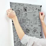 York Wallcoverings Marvels Heroes Schematics - Grey & Black Wallpaper | Buy Online York Wallcoverings Marvels Heroes Schematics wallpaper, color Grey & Black, SKU DI0936