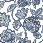 York Wallcoverings Midsummer Jacobean - White & Blue Wallpaper | Buy Online York Wallcoverings Midsummer Jacobean wallpaper, color White & Blue, SKU CY1535