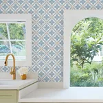 York Wallcoverings Mimi - Blue Wallpaper | Buy Online York Wallcoverings Mimi wallpaper, color Blue, SKU PSW1583RL