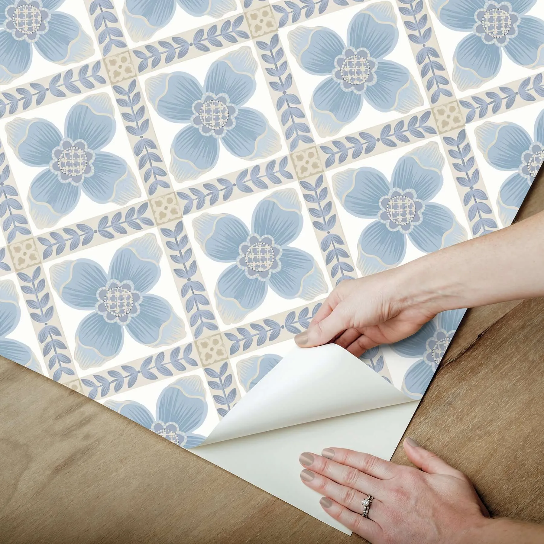 York Wallcoverings Mimi - Blue Wallpaper | Buy Online York Wallcoverings Mimi wallpaper, color Blue, SKU PSW1583RL