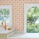 York Wallcoverings Mimi - Coral Wallpaper | Buy Online York Wallcoverings Mimi wallpaper, color Coral, SKU PSW1584RL