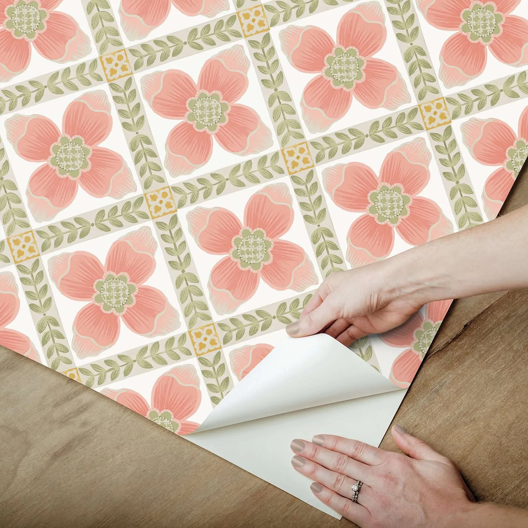 York Wallcoverings Mimi - Coral Wallpaper | Buy Online York Wallcoverings Mimi wallpaper, color Coral, SKU PSW1584RL