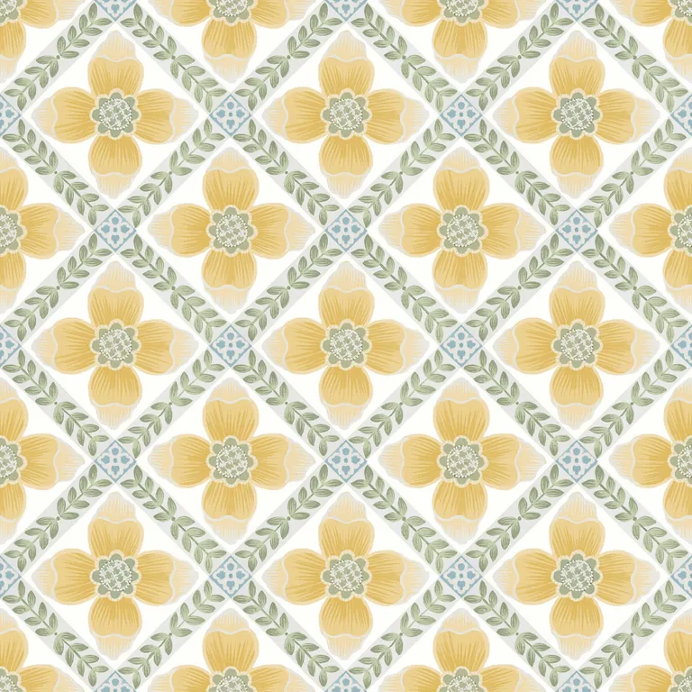 York Wallcoverings Mimi wallpaper, color Yellow, SKU PSW1585RL