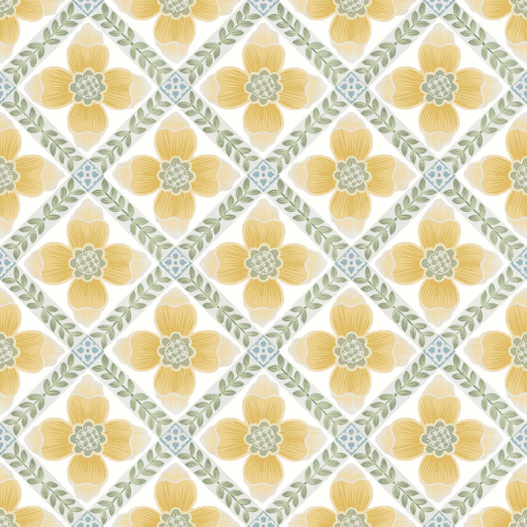 York Wallcoverings Mimi wallpaper, color Yellow, SKU PSW1585RL