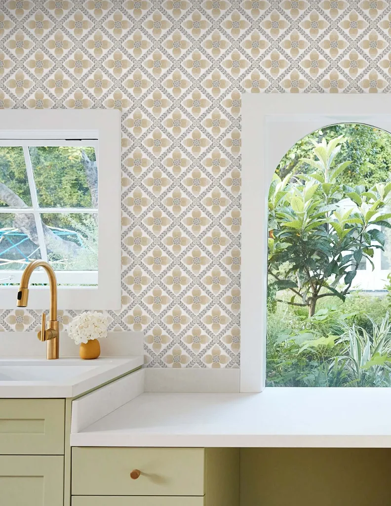 York Wallcoverings Mimi wallpaper, color Neutral, SKU PSW1586RL
