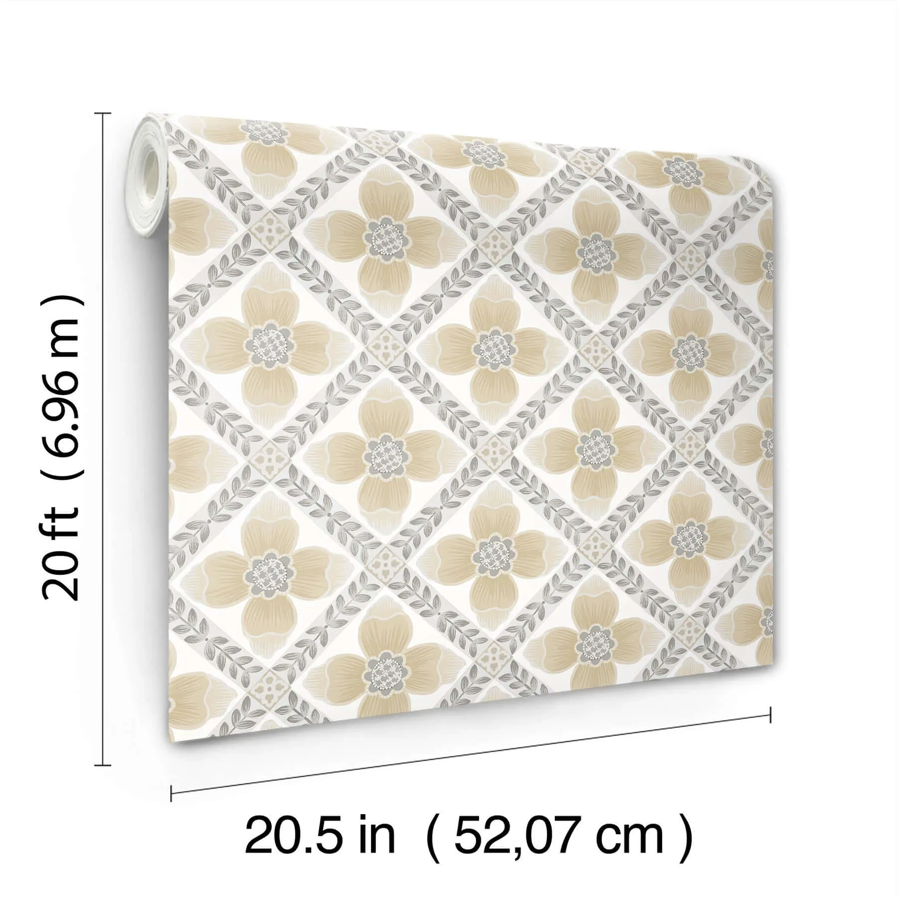 York Wallcoverings Mimi wallpaper, color Neutral, SKU PSW1586RL