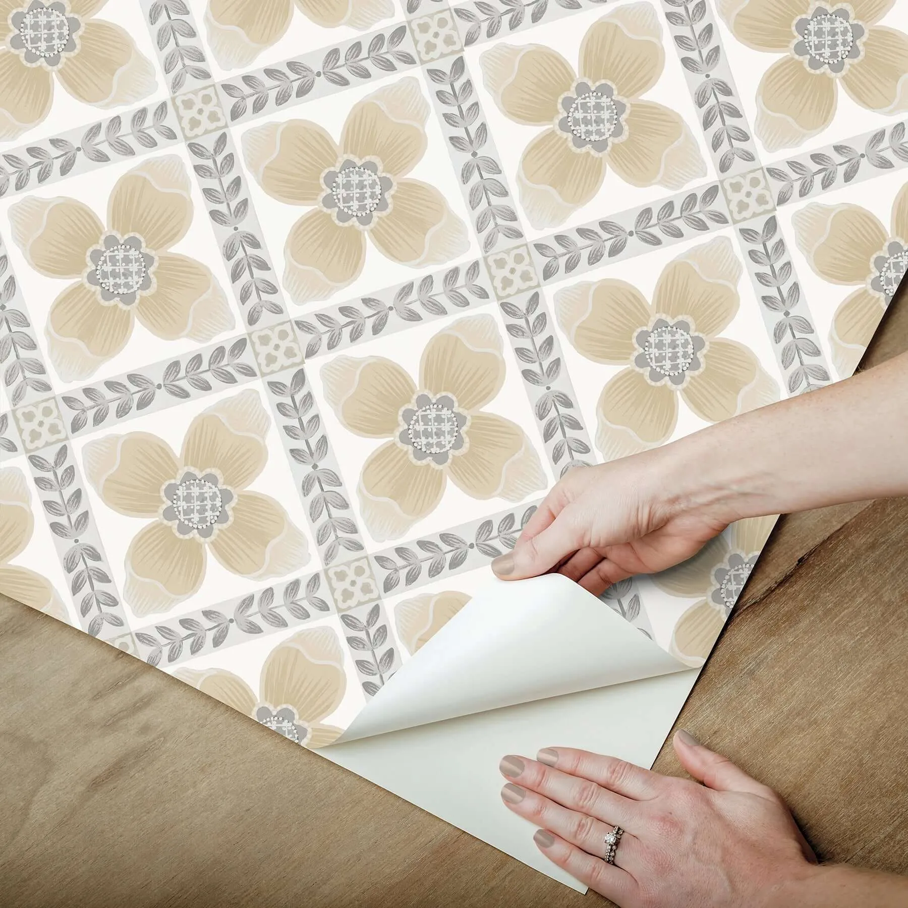 York Wallcoverings Mimi wallpaper, color Neutral, SKU PSW1586RL