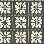 York Wallcoverings Mimosa Fleur wallpaper, color Carbon Black, SKU ZM2810