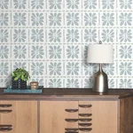 York Wallcoverings Mimosa Fleur wallpaper, color Mineral, SKU ZM2806