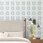 York Wallcoverings Mimosa Fleur wallpaper, color Mineral, SKU ZM2806