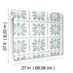 York Wallcoverings Mimosa Fleur wallpaper, color Mineral, SKU ZM2806