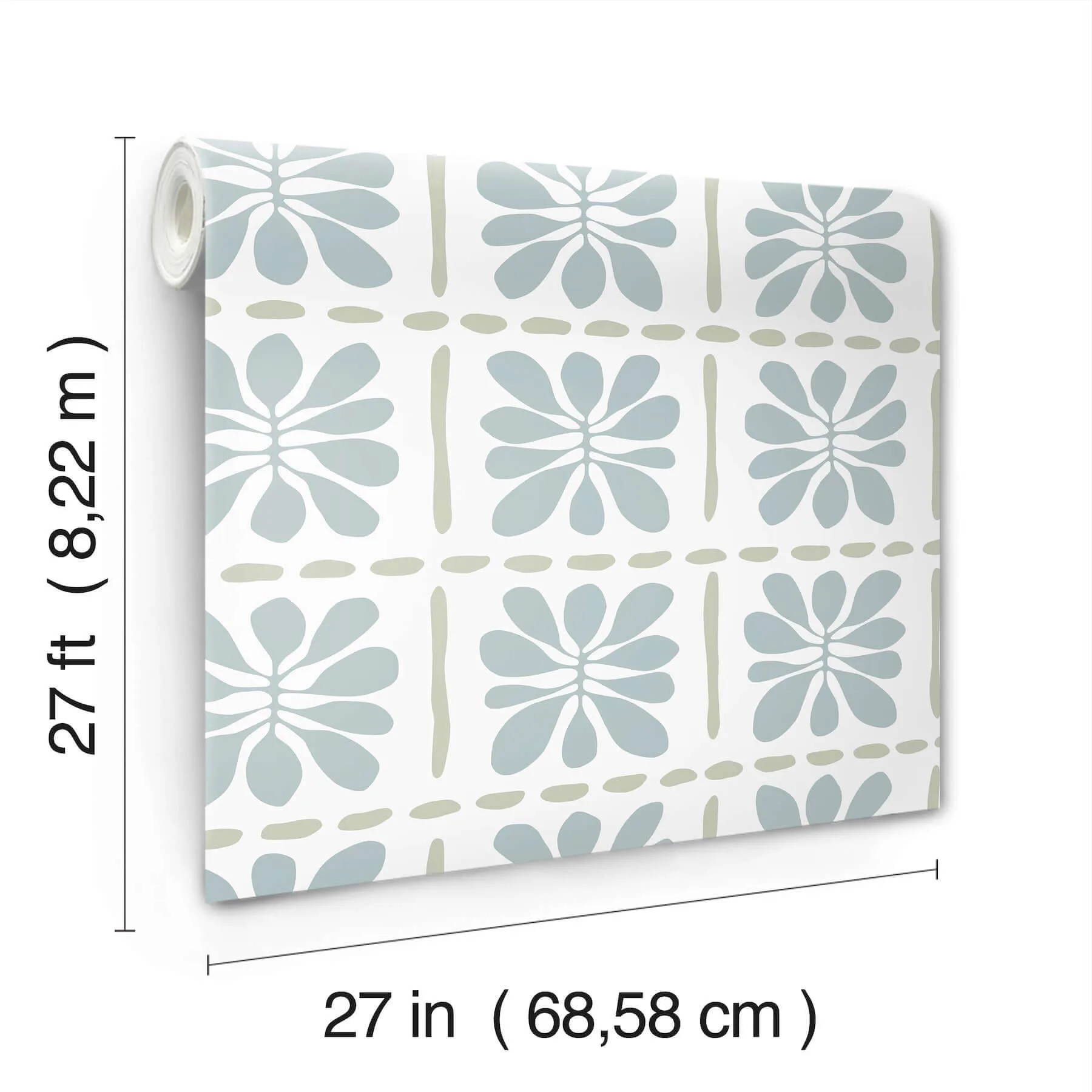 York Wallcoverings Mimosa Fleur wallpaper, color Mineral, SKU ZM2806
