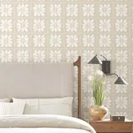 York Wallcoverings Mimosa Fleur wallpaper, color Nude, SKU ZM2808