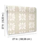 York Wallcoverings Mimosa Fleur wallpaper, color Nude, SKU ZM2808