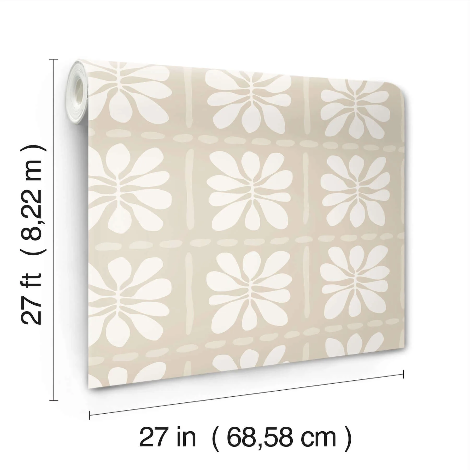York Wallcoverings Mimosa Fleur wallpaper, color Nude, SKU ZM2808