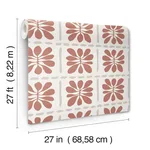 York Wallcoverings Mimosa Fleur wallpaper, color Terracotta, SKU ZM2809