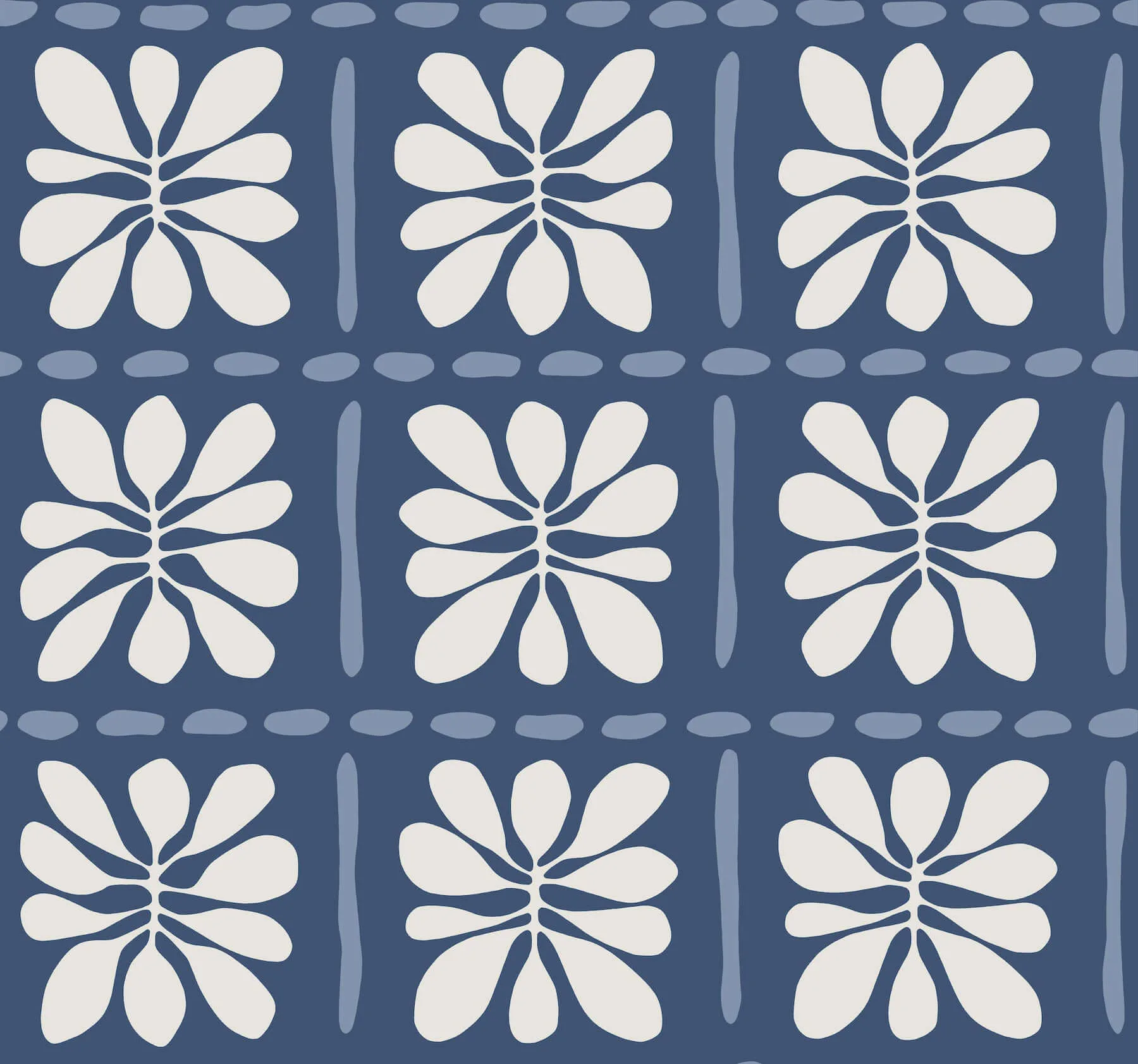 York Wallcoverings Mimosa Fleur wallpaper, color Ultramarine, SKU ZM2807