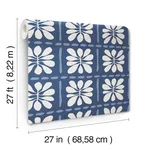 York Wallcoverings Mimosa Fleur wallpaper, color Ultramarine, SKU ZM2807