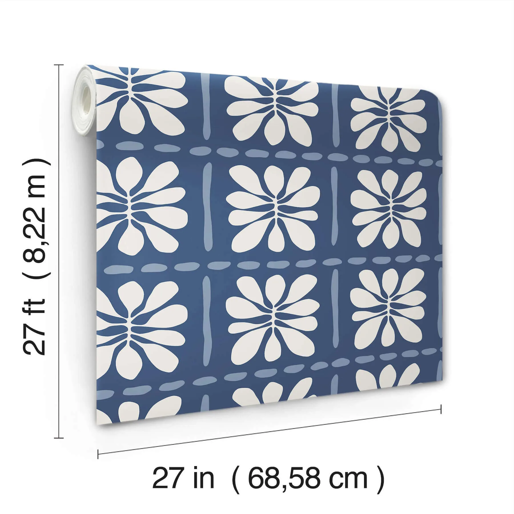 York Wallcoverings Mimosa Fleur wallpaper, color Ultramarine, SKU ZM2807