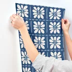 York Wallcoverings Mimosa Fleur wallpaper, color Ultramarine, SKU ZM2807