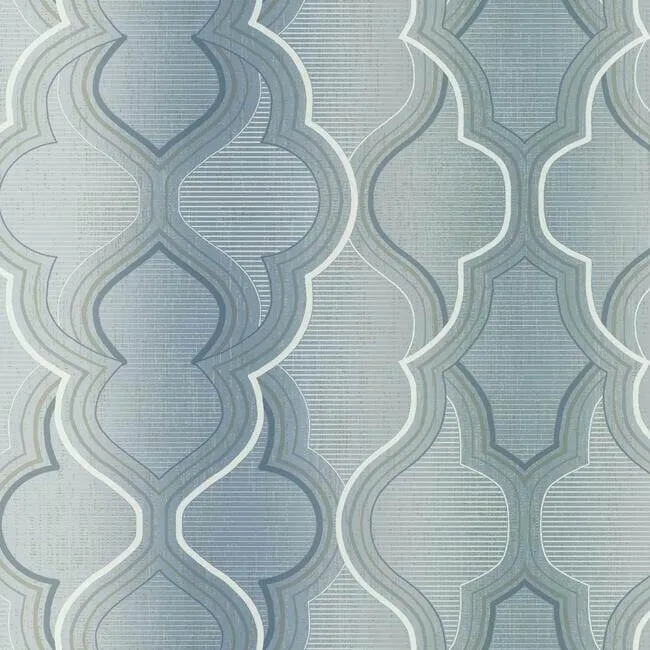 York Wallcoverings Modern Ombre Damask wallpaper, color Blue, SKU DM4944