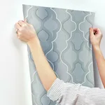 York Wallcoverings Modern Ombre Damask wallpaper, color Blue, SKU DM4944