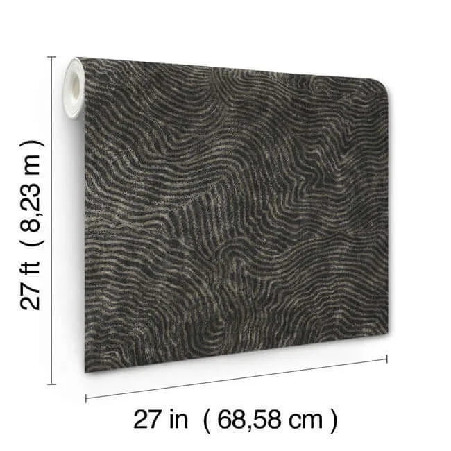 York Wallcoverings Modern Wood wallpaper, color Black, SKU OI0716