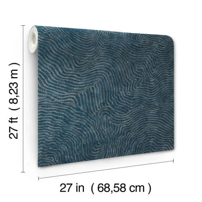 York Wallcoverings Modern Wood wallpaper, color Indigo, SKU OI0714