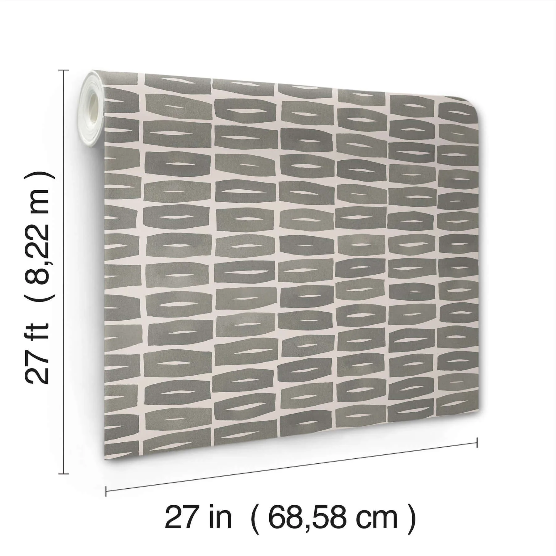 York Wallcoverings Modernist Motif wallpaper, color Carbon Black, SKU ZM2865